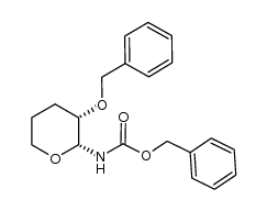 cis-(3S)-3-benzyloxy-2-benzyloxycarbonylaminotetrahydropyran Structure