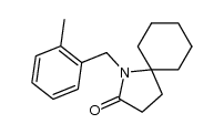 1-(2-methylbenzyl)-1-azaspiro[4.5]decan-2-one结构式