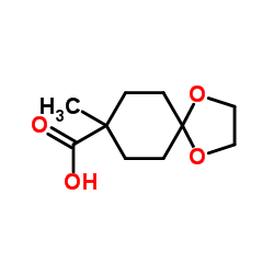 8-Methyl-1,4-dioxaspiro[4.5]decane-8-carboxylic acid Structure