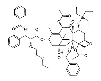 (2'R,3'S)-2'-ethoxyethyl-7-triethylsilyl taxol Structure