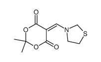 2,2-dimethyl-5-(thiazolidin-3-ylmethylene)-1,3-dioxane-4,6-dione Structure