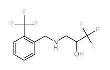 1,1,1-trifluoro-3-[[2-(trifluoromethyl)phenyl]methylamino]propan-2-ol结构式