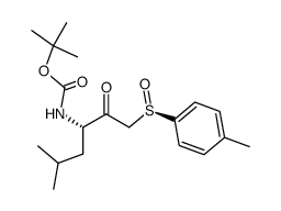 (3S,RS)-N-(tert-butoxycarbonyl)-3-amino-5-methyl-1-[(4-methylphenyl)sulfinyl]-2-hexanone Structure