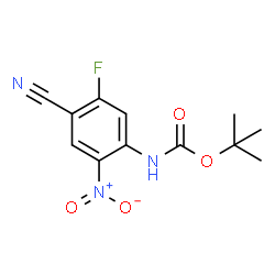 2-氟-4-(BOC-氨基)-5-硝基苯甲腈结构式