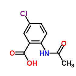 2-(乙酰基氨基)-5-氯苯甲酸结构式