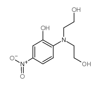 2-[双(2-羟基乙基)氨基]-5-硝基苯酚结构式
