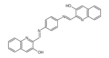 2,2'-(N,N'-p-phenylene-bis-iminomethyl)-bis-quinolin-3-ol结构式