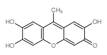 3H-Xanthen-3-one,2,6,7-trihydroxy-9-methyl- Structure