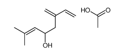acetic acid,2-methyl-6-methylideneocta-2,7-dien-4-ol结构式