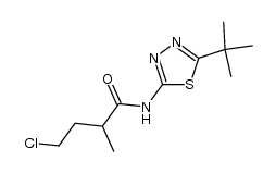N-(5-tert-butyl-[1,3,4]thiadiazol-2-yl)-4-chloro-2-methyl-butyramide Structure