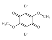 2,5-dibromo-3,6-dimethoxy-cyclohexa-2,5-diene-1,4-dione Structure