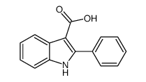 2-phenyl-1H-indole-3-carboxylic acid结构式