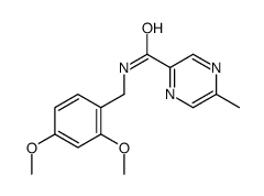Pyrazinecarboxamide, N-[(2,4-dimethoxyphenyl)methyl]-5-methyl- (9CI)结构式