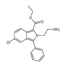 2-(2-aminoethyl)-5-chloro-3-phenylisoindole-1-carboxylic acid ethyl ester结构式