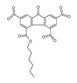 hexyl 2,5,7-trinitro-9-oxofluorene-4-carboxylate结构式