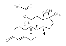 Androst-4-en-3-one,11-(acetyloxy)-17-hydroxy-17-methyl-, (11a,17b)- (9CI) Structure