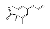 Acetic acid 3,4,5-trimethyl-4-nitro-cyclohexa-2,5-dienyl ester Structure