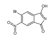 5-溴-6-硝基异吲哚啉-1,3-二酮结构式