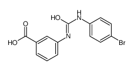 3-[(4-bromophenyl)carbamoylamino]benzoic acid Structure