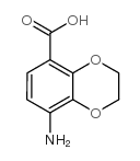 8-氨基-2,3-二氢苯并[b][1,4]二氧杂环己烷基-5-羧酸结构式