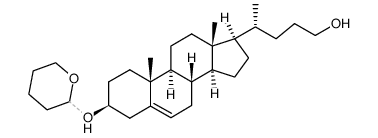 3β-(tetrahydro-2H-pyran-2-yloxy)chol-5-en-24-ol结构式