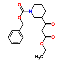 3-氧代-3-(1-cbz-3-哌啶)丙酸乙酯结构式