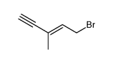 (E)-1-bromo-3-methylpent-2-en-4-yne Structure