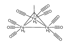(μ-H)3Fe3(μ3-CCH3)(carbonyl)9结构式