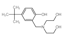 Phenol, 2-[[bis (2-hydroxyethyl)amino]methyl]-4-(1,1-dimethylethyl)- Structure