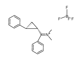1-phenyl-1-(2-phenylcyclopropyl)-N,N-dimethylmethaniminium fluoroborate结构式