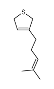 2,5-dihydro-3-(4-methylpent-3-enyl)thiophen结构式