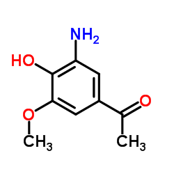 1-(3-Amino-4-hydroxy-5-methoxyphenyl)ethanone Structure