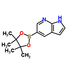5-(4,4,5,5-Tetramethyl-1,3,2-dioxaborolan-2-yl)-1H-pyrrolo[2,3-b]pyridine Structure