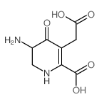 3-Pyridineacetic acid,5-amino-2-carboxy-1,4,5,6-tetrahydro-4-oxo-, (-)- Structure