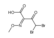 2-methoxyimino-3-oxo-4,4-dibromobutyric acid Structure