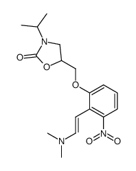 (E)-5-((2-(2-(dimethylamino)vinyl)-3-nitrophenoxy)methyl)-3-isopropyloxazolidin-2-one结构式
