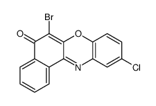 6-bromo-10-chlorobenzo[a]phenoxazin-5-one结构式