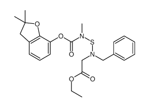 ethyl 2-[benzyl-[(2,2-dimethyl-3H-1-benzofuran-7-yl)oxycarbonyl-methylamino]sulfanylamino]acetate结构式