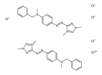 1,4-二甲基-3-[[4-[甲基(苯甲基)氨基]苯基]偶氮基]-1H-1,2,4-三唑翁(T-4)-四氯锌酸盐结构式