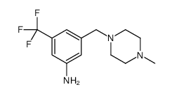 3-[(4-甲基-1-哌嗪基)甲基]-5-(三氟甲基)苯胺结构式