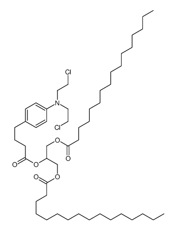 1,3-dipalmitoyl-2-(4-(bis(2-chloroethyl)amino)benzenebutanoyl)glycerol结构式