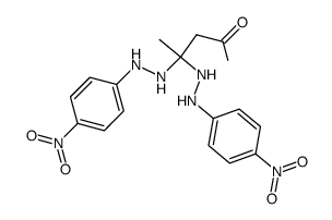 4,4-bis-[N'-(4-nitro-phenyl)-hydrazino]-pentan-2-one Structure