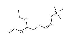 (Z)-(6,6-diethoxyhex-2-en-1-yl)trimethylsilane结构式