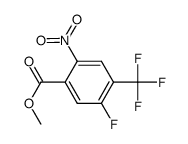 5-fluoro-2-nitro-4-trifluoromethyl-benzoic acid methyl ester结构式