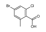Benzoic acid, 4-bromo-2-chloro-6-Methyl- Structure