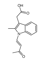 2-[2-methyl-1-(3-oxobut-1-enyl)indol-3-yl]acetic acid Structure