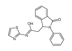 2-(3-oxo-2-phenyl-1H-isoindol-1-yl)-N-(1,3-thiazol-2-yl)acetamide Structure