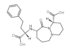 (4S,7S)-7-[[(1S)-1-carboxy-3-phenylpropyl]amino]-6-oxo-1,2,3,4,7,8,9,10-octahydropyridazino[1,2-a]diazepine-4-carboxylic acid Structure