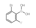 2-溴-6-氟苯硼酸结构式