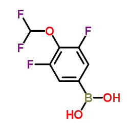 (4-(Difluoromethoxy)-3,5-difluorophenyl)boronic acid structure